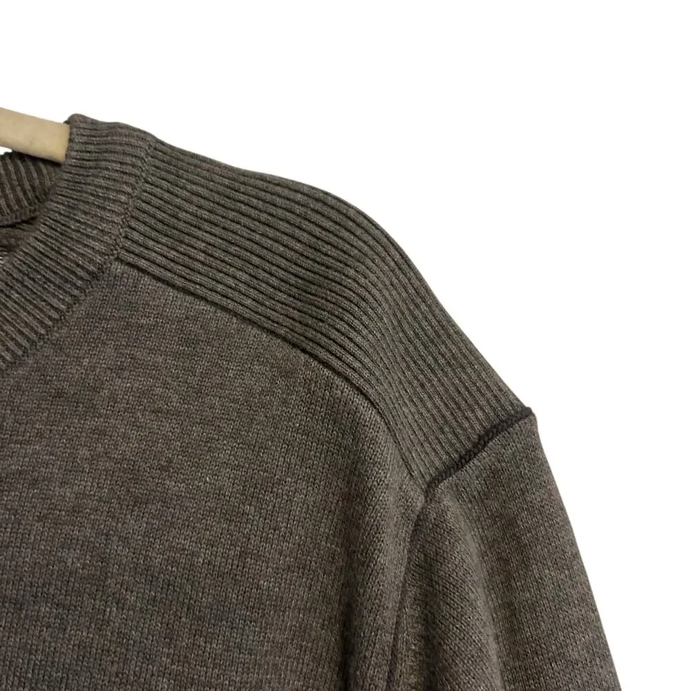 NWT Cutter Buck Gray Sweater Mens Sz Small Broadview Crew Cotton Office Casual